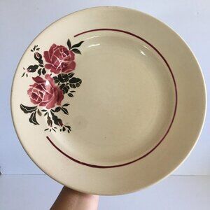 Vintage Badonviller Strasbourg Floral Serving Platter - 1900s Decor